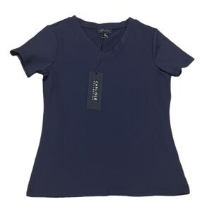 Carlisle Paradigm-Nvy V-Neck Short Sleeve Tee, NWT